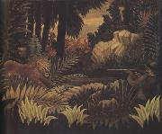 Henri Rousseau The Lion Hunter oil painting reproduction